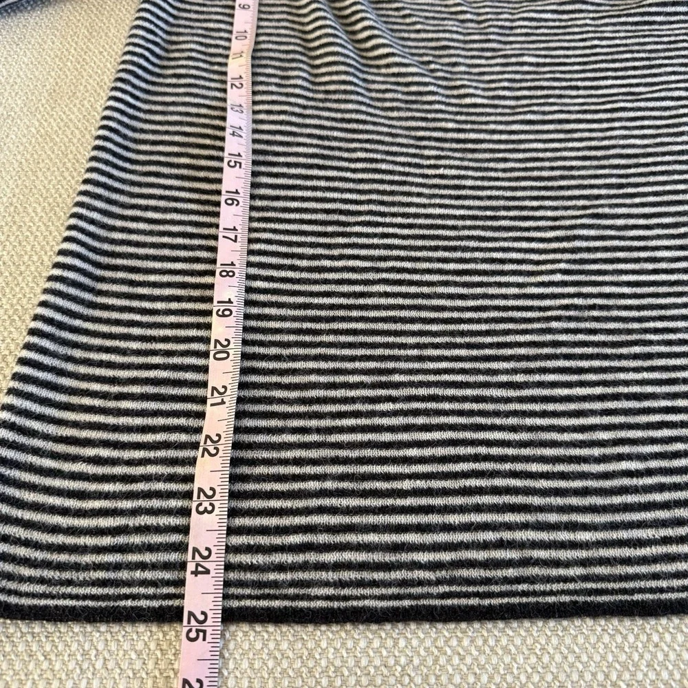 NWT Madewell Womens Alpaca Wool Blend Cowl Neck Sweater Black White Stripe XXL‎
